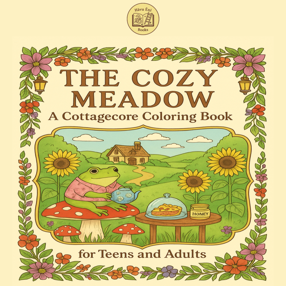 The Cozy Meadow - A Cottagecore Coloring Book: for Teens and Adults