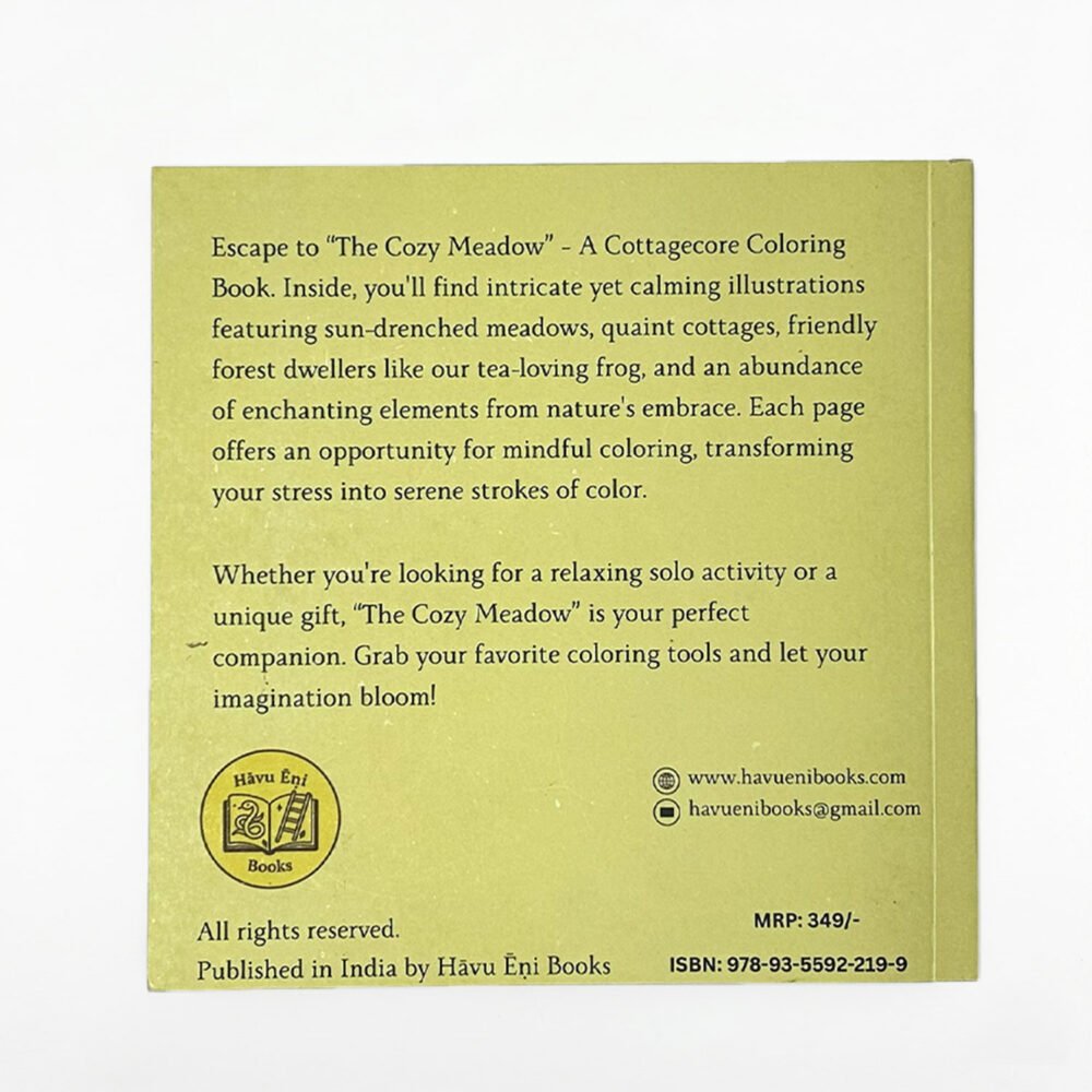 The Cozy Meadow - A Cottagecore Coloring Book: for Teens and Adults