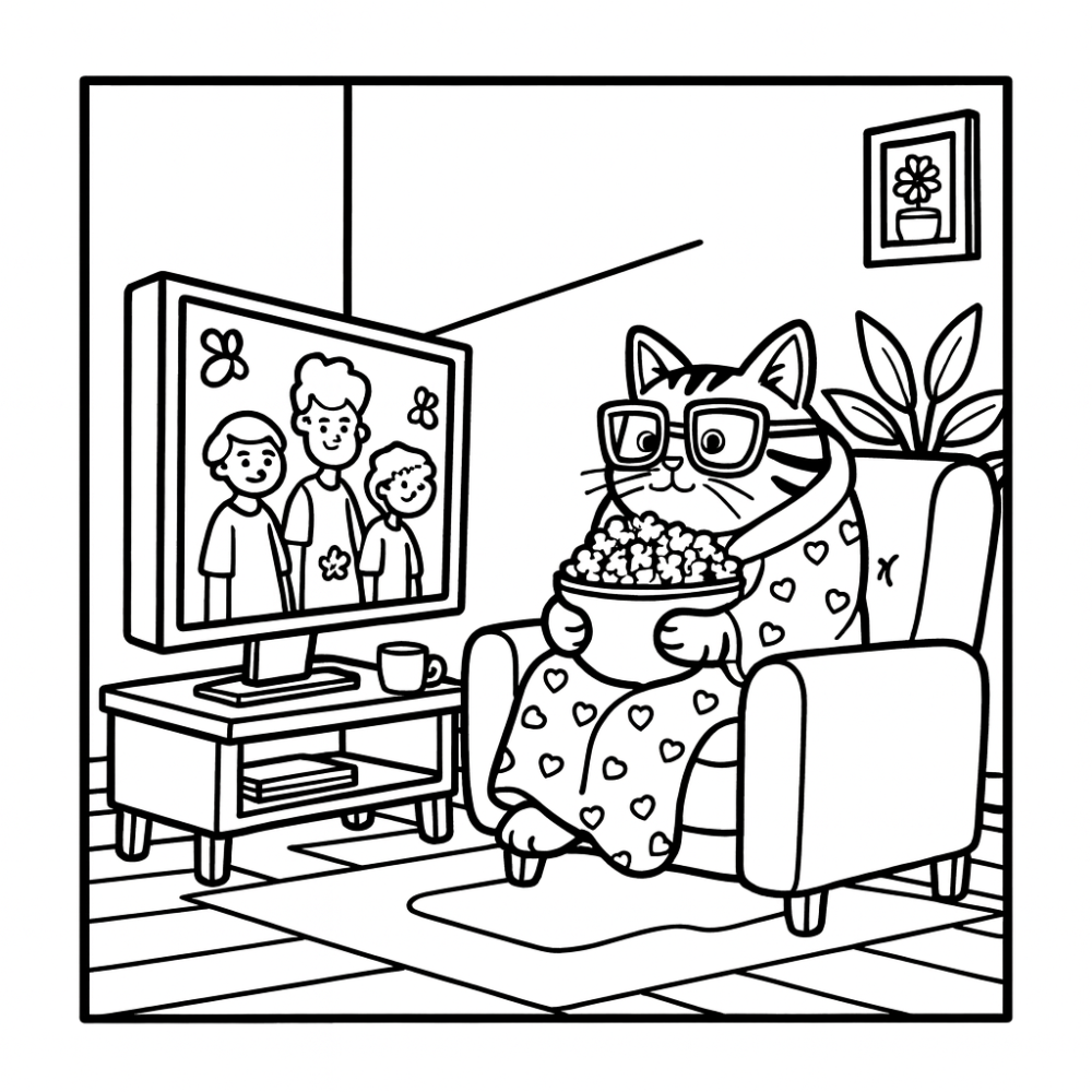 ChatGPT Image Dec 11, 2025, 03_55_51 PM Home is Where the Cat is - A Zen Coloring Book of Simple Joys for Teens and Adults