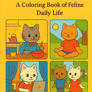 Paws & Reflect: A Coloring Book of Feline Daily Life: for Teens and Adults