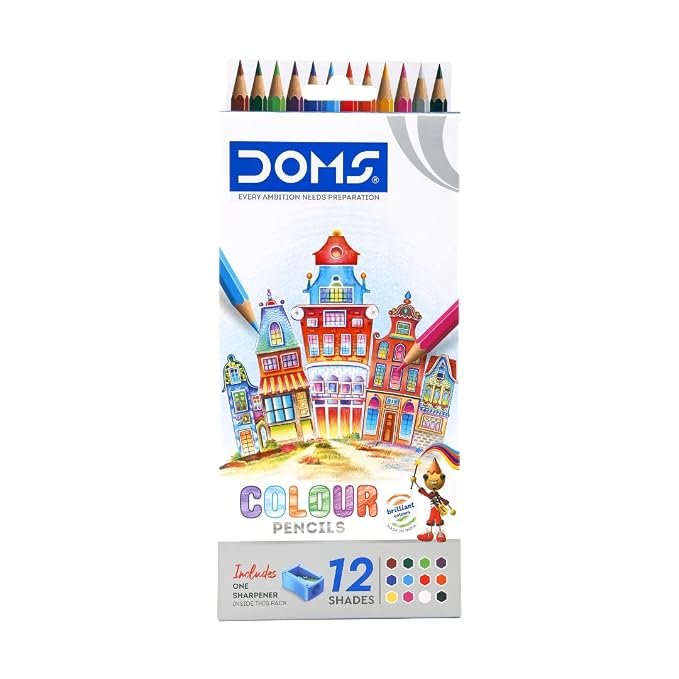 DOMS Color Pencil Set (12 shades)